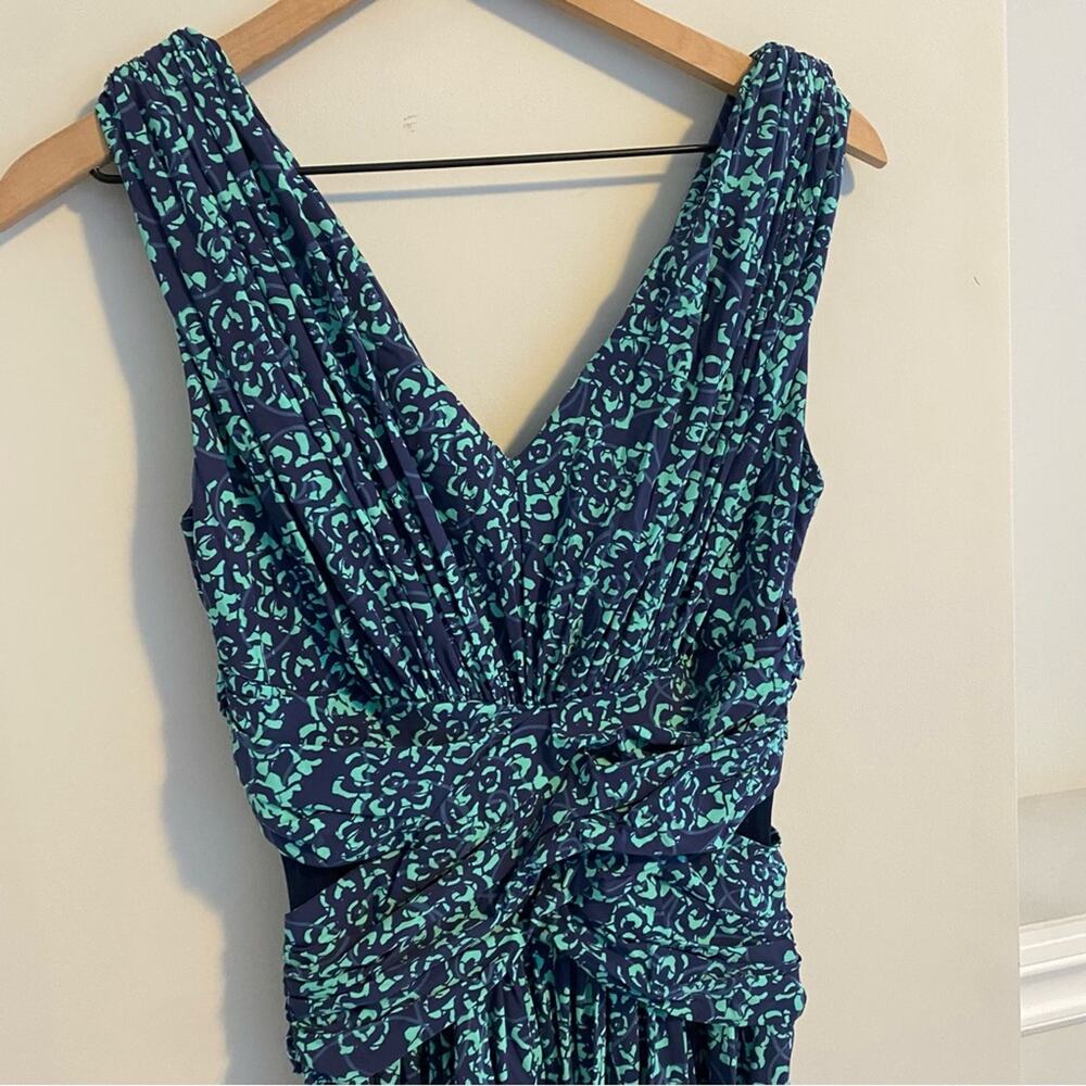 Chiara Boni La Petite Robe Blue Floral Maxi Dress Medium - Picture 8 of 16